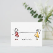Remote-Umarmung Postkarte (Stehend Vorderseite)