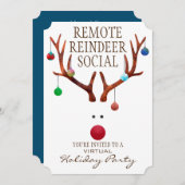 Remote/Virtual Holiday Party Einladung (Vorne/Hinten)