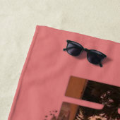 Remote Word Art Splash Palm Tree Silhouette Strandtuch (Beispiel)