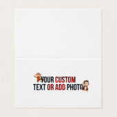 Remove This Design &Add Your Own Design Horizontal Visitenkarten (Außenseite Aufgefaltet)