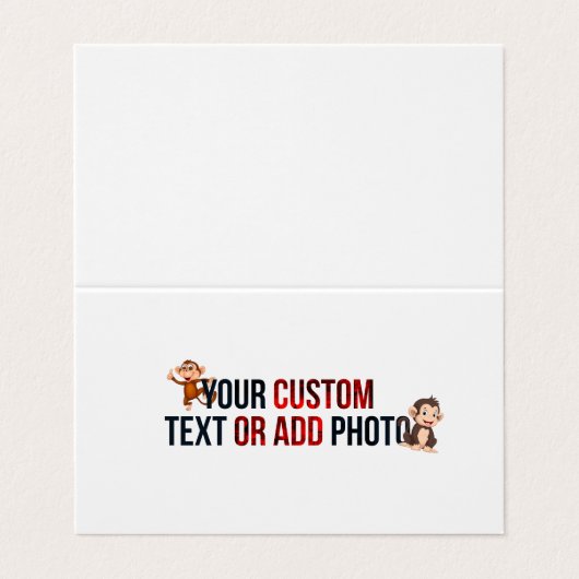 Remove This Design &Add Your Own Design Horizontal Visitenkarten (Außenseite Aufgefaltet)