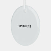 Remove This Text & Add Your Own Design Ornament Aus Glas (Vorderseite links)