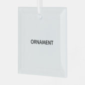 Remove This Text & Add Your Own Design Ornament Aus Glas (Vorderseite links)