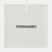Remove This Text & Add Your Own Design Ornament Aus Glas (Rückseite)