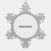 Remove This Text & Add Your Own Design Schneeflocken Zinn-Ornament (Vorderseite)