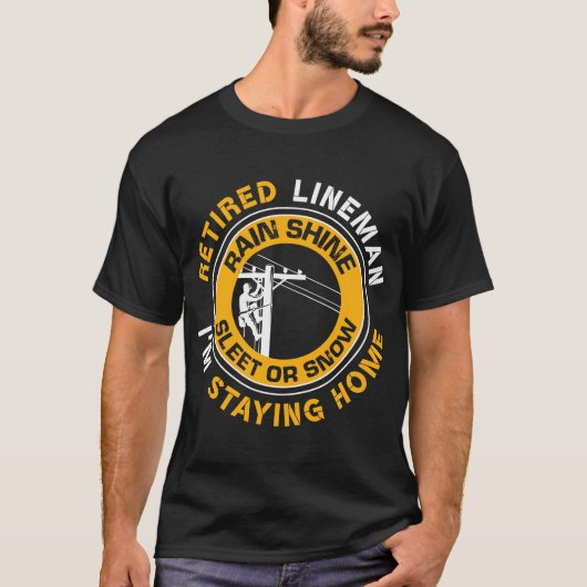 Remüan Lineman Lineworker Power Lineman Retiremen T-Shirt (Vorderseite)