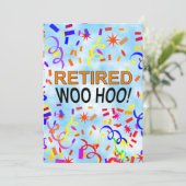 Remüd Woo Hoo Confetti Party Blue Sky Einladung (Stehend Vorderseite)