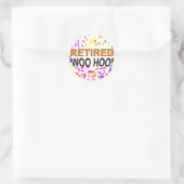 Remüd Woo Hoo Confetti Party Runder Aufkleber (Tasche)