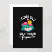 Remüde 2022 Pensionierung Novelty Flamingo Floral Einladung (Vorne/Hinten)