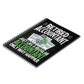 Remüde Accountant CPA Retirement Funny Happier Notizblock (Linke Seite)