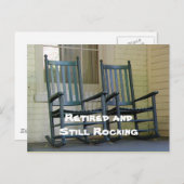 "Remüde and Still Rocking Spaß Custom Design Postkarte (Vorne/Hinten)