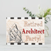 Remüde Architect Party Einladungen (Stehend Vorderseite)