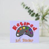 Remüde Art Teacher 3D Embossed Style Pallet Postkarte (Stehend Vorderseite)