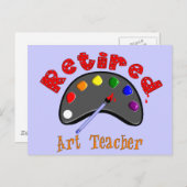 Remüde Art Teacher 3D Embossed Style Pallet Postkarte (Vorne/Hinten)