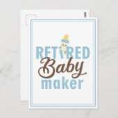 Remüde Baby Maker Funny Vasectomy Moderne Niedlich Postkarte (Vorne/Hinten)