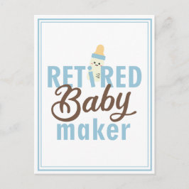 Remüde Baby Maker Funny Vasectomy Moderne Niedlich Postkarte
