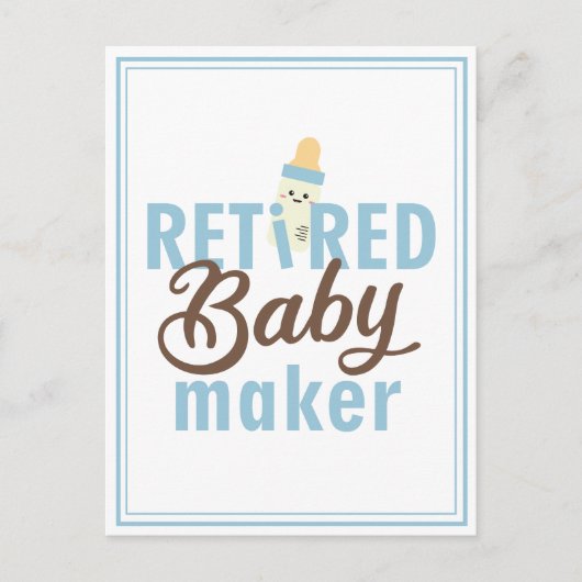 Remüde Baby Maker Funny Vasectomy Moderne Niedlich Postkarte (Vorderseite)