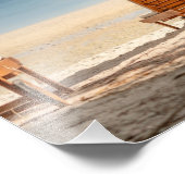 Remüde Beach Lounge Stühle mit Sonnenschirm Fotodruck (Ecke)