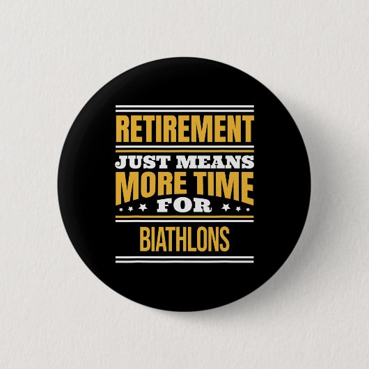 Remüde Biathlon Lover Funny Runner Sprichwort Reti Button (Vorderseite)