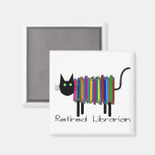 Remüde Bibliothekare Katzen Geschenke Magnet (Vorderseite/Rückseite)