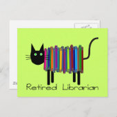 Remüde Bibliothekare Katzen Geschenke Postkarte (Vorne/Hinten)