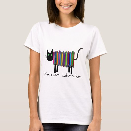 Remüde Bibliothekare Katzen Geschenke T-Shirt (Vorderseite)