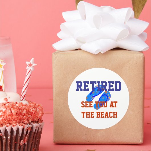 Remüde - Bis zum Strand Runder Aufkleber (Party)