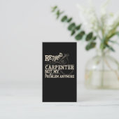 Remüde Carpenter Vater Woodworking Husband Visitenkarte (Stehend Vorderseite)