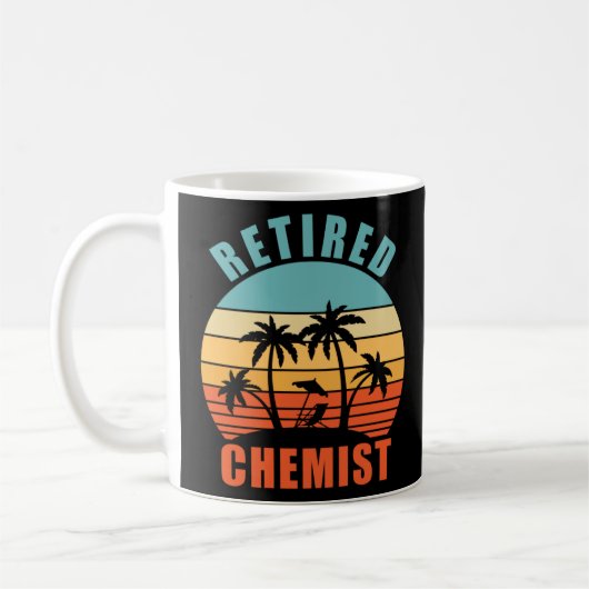 Remüde Chemist Chemistry Happy Retirement Kaffeetasse (Links)