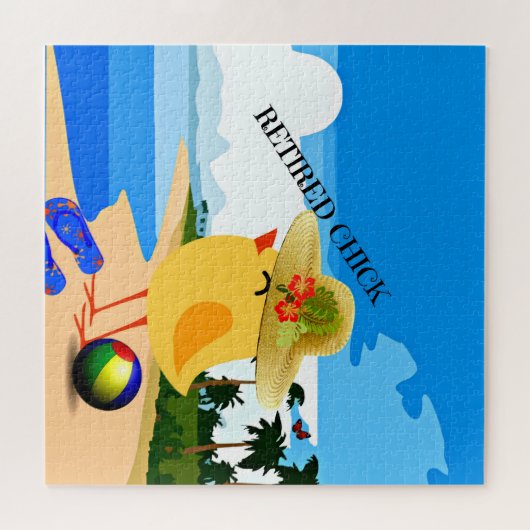 Remüde Chick..am Strand, Puzzle (Horizontal)