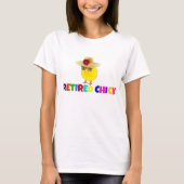 Remüde Chick, buntes Design T-Shirt (Vorderseite)