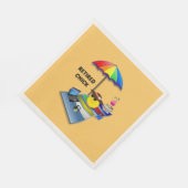 Remüde Chick, farbenfroh und niedlich, Napkins Serviette (Ecke)