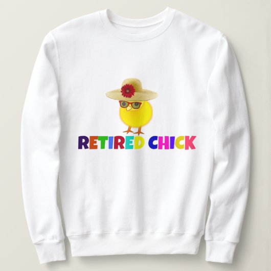 Remüde Chick, farbiges Design Sweatshirt (Design vorne)