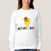 Remüde Chick, farbiges Design Sweatshirt (Vorderseite)