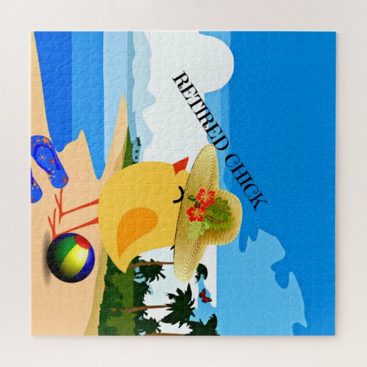 Remüde Chick..natürlich am Strand Puzzle (Horizontal)