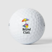 Remüde Chick, oh so niedlich! Golfball (Vorderseite)