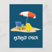 Remüde Chick, oh so niedlich, Postkarte (Vorderseite)
