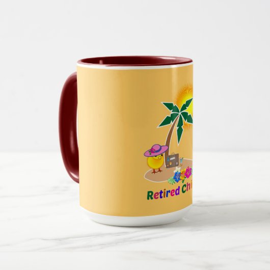 Remüde Chick on Vacation Tasse (Vorderseite Links)