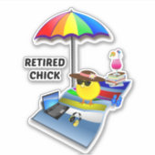 Remüde Chick, populäres Design, Aufkleber (Vorderseite)