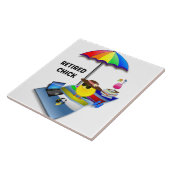 Remüde Chick, so niedlich, Fliese (Seite)