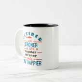 Remüde Coroner Retirement Medical Examiner Zweifarbige Tasse (Vorderseite Links)