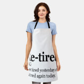 "Remüde Definition Funny Retirement Exaustion Pub Schürze (Getragen)