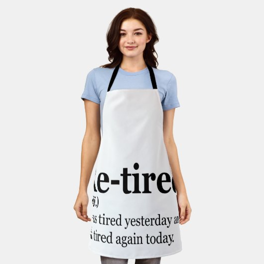 "Remüde Definition Funny Retirement Exaustion Pub Schürze (Getragen)
