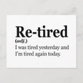 Remüde Definition Funny Retirement Vater Geschenk Postkarte (Vorderseite)