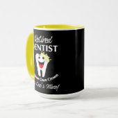Remüde Dentist Funny Novelty Retirement Graphic Tasse (Vorderseite Links)