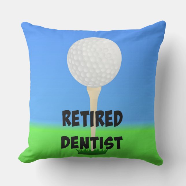 Remüde Dentist - Golfdesign Kissen (Vorderseite)