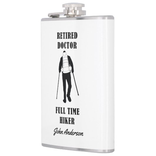 Remüde Doctor Full Time Hiker Personalisiert Flasc Flachmann (Links)