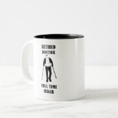 Remüde Doctor Full Time Hiker Personalisiert Zweifarbige Tasse (Vorderseite Links)
