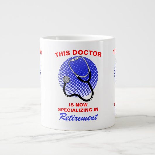 Remüde Doctor Funny Retirement Sprichwort Jumbo-Tasse (Vorderseite)