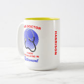 Remüde Doctor Funny Retirement Sprichwort Zweifarbige Tasse (Vorderseite Links)